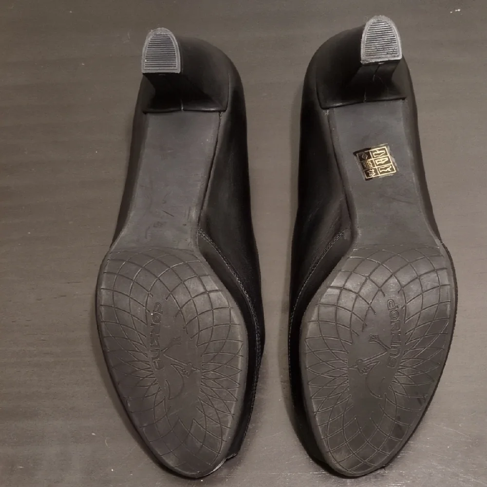 DorKing Black Peep-Toe Heels Quiet Luxury Comfort Sexy Open Toe High Quality - Picture 4 of 6